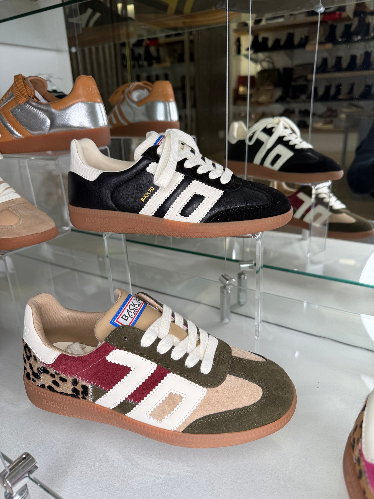 Back 70 - Cloud Black Suede & Leather mix Trainer