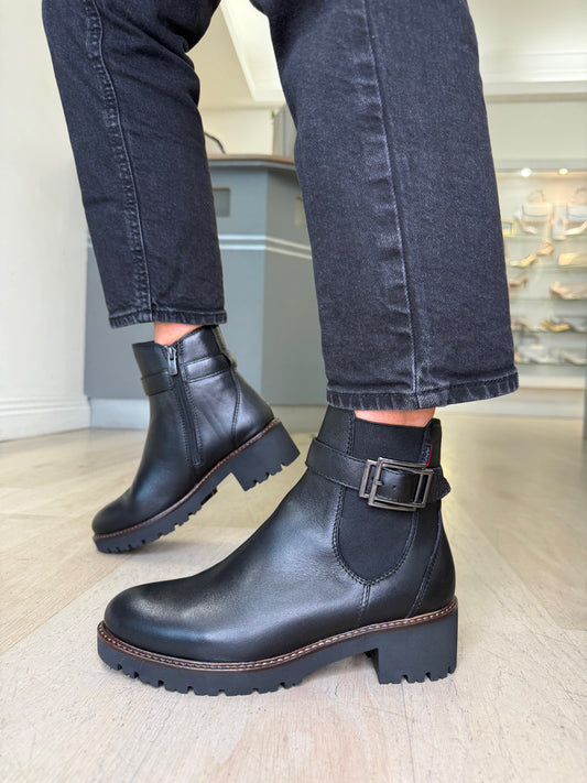 Callaghan - Black Nappa Leather Chelsea Style Boot