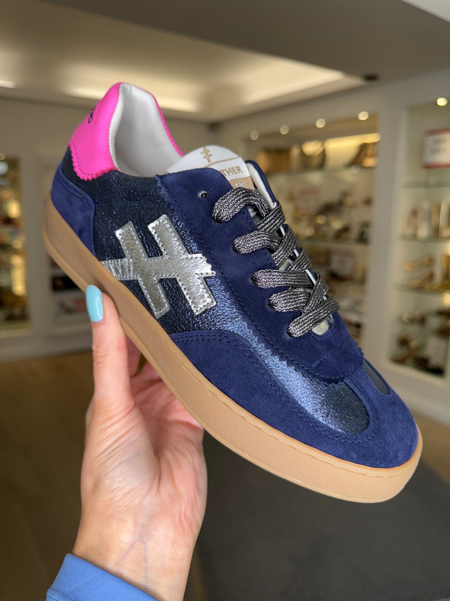 Another Trend - Dark Navy & Silver Trim Trainer