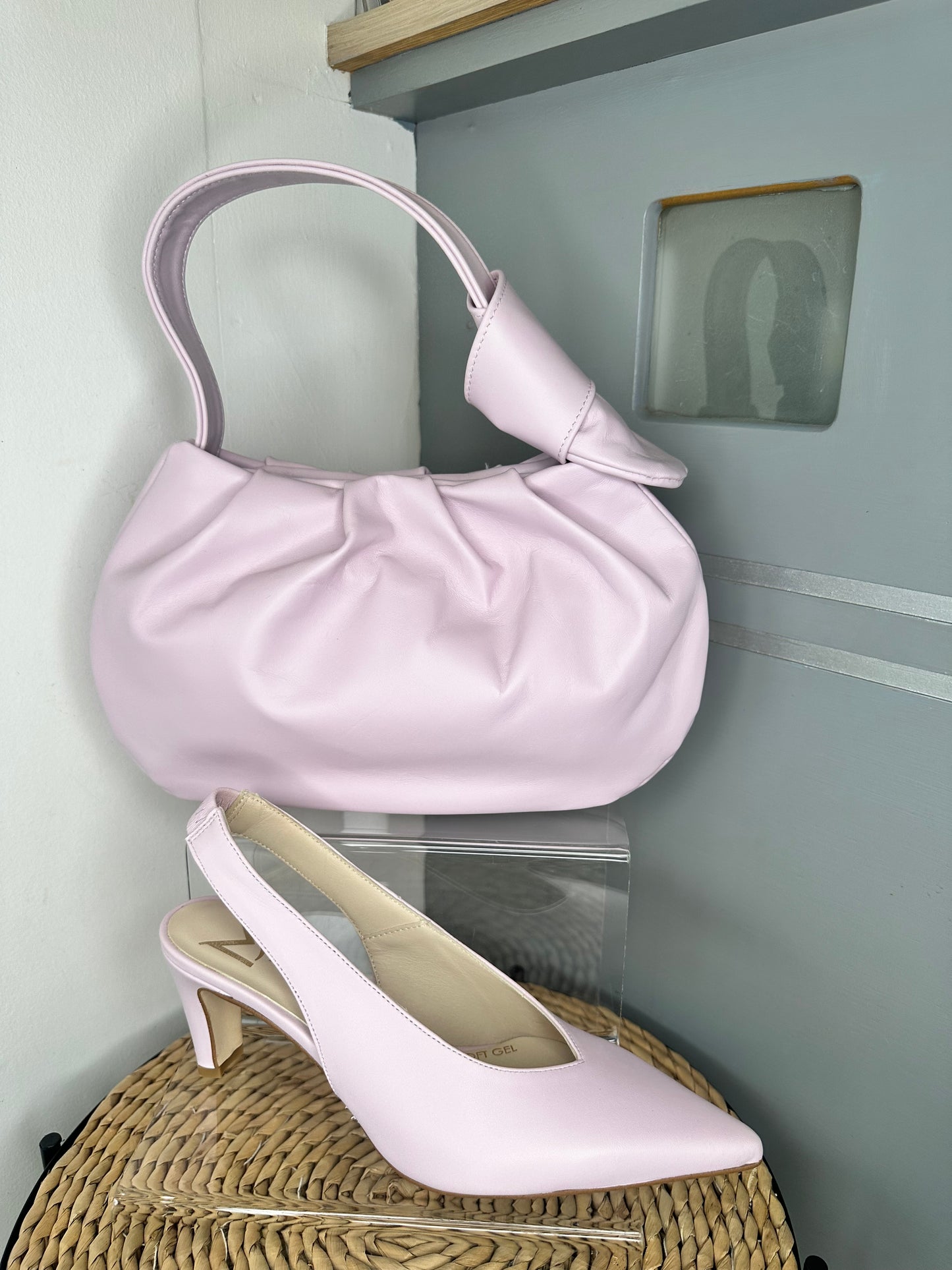 Marian - Soft Lilac Leather Pointy Toe Slingback Shoe