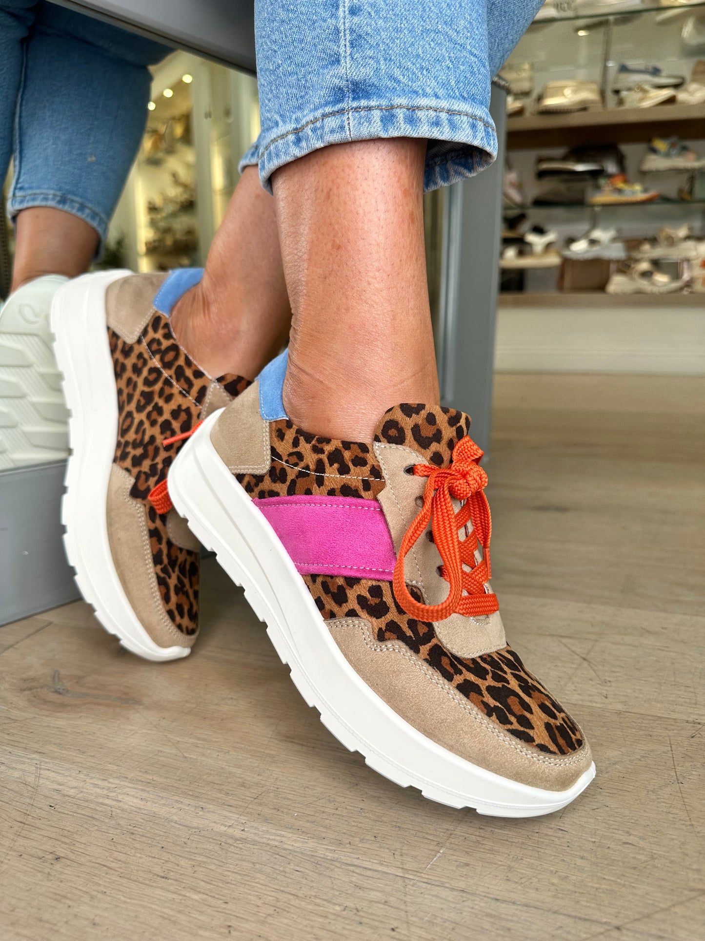 Ara - Leopard Print / Multi Coloured Trainer