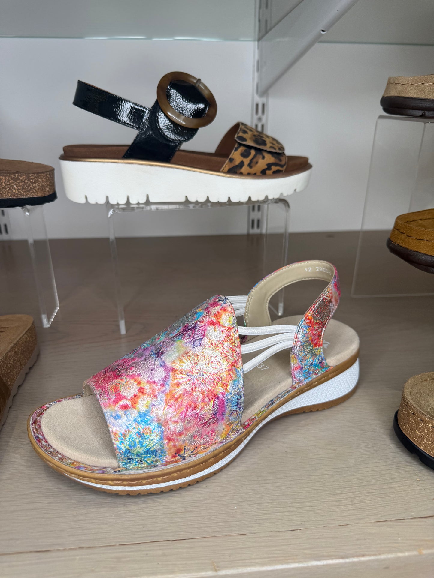 Ara -Multi Floral Slip On Sandal