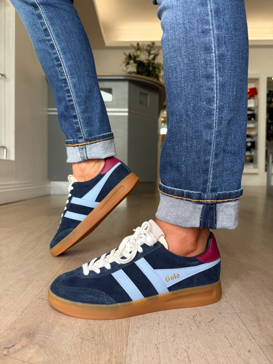 Gola - Cyclone Navy Mix Gum Sole Trainer