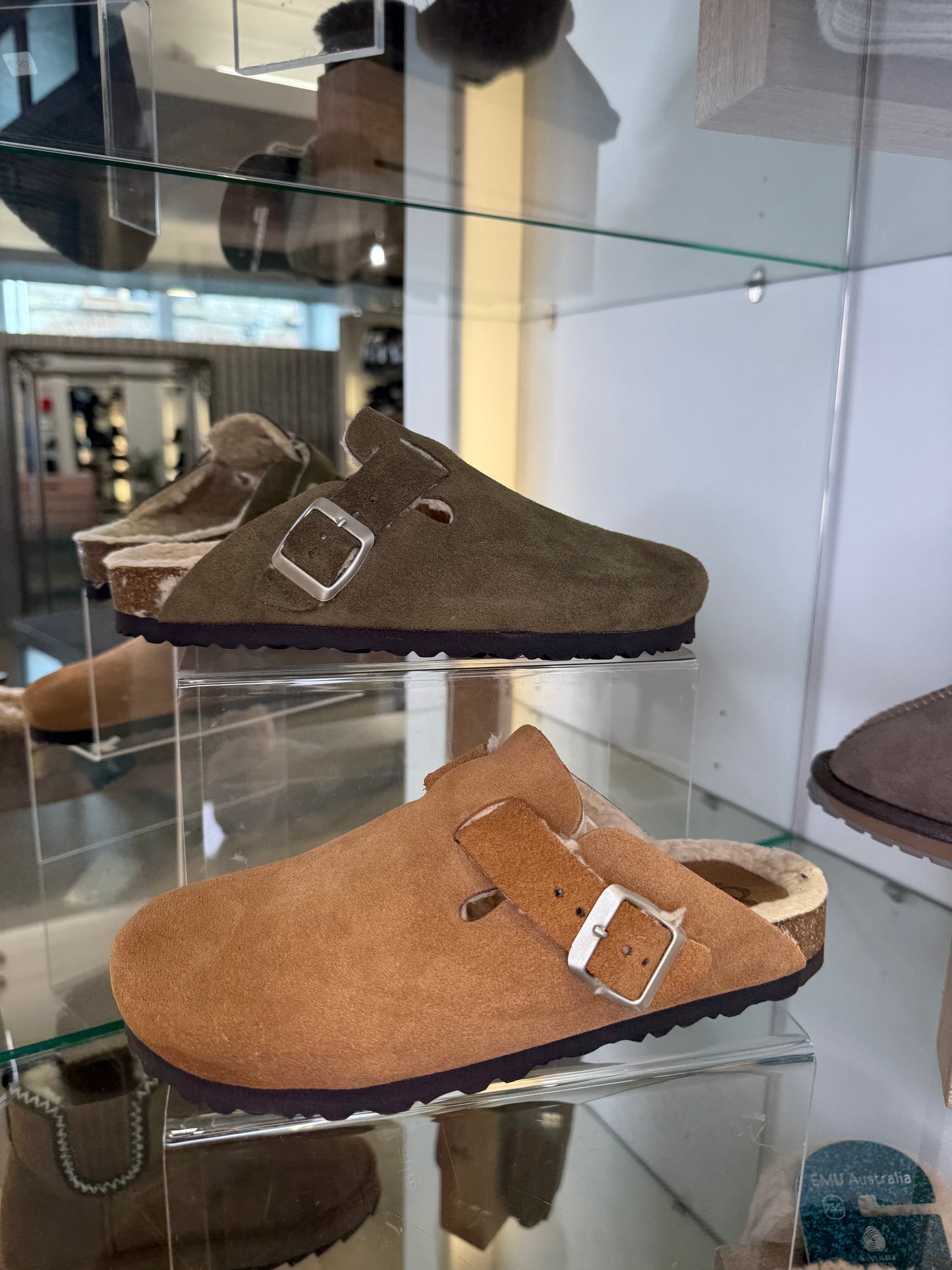 Another Step - Tan Suede Clog Mule