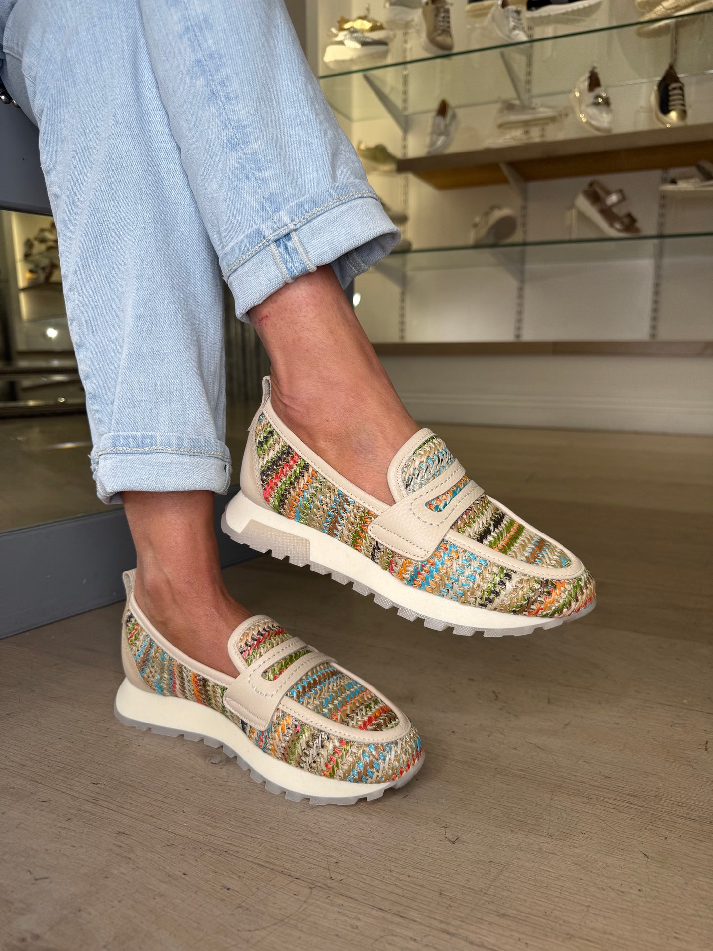 Hispanitas - Multicolour Raffia Slip On Shoe