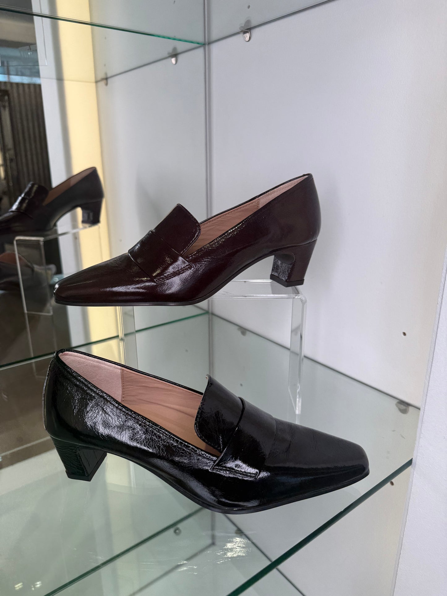 Unisa - Black Flexy Patent Slip On Shoe