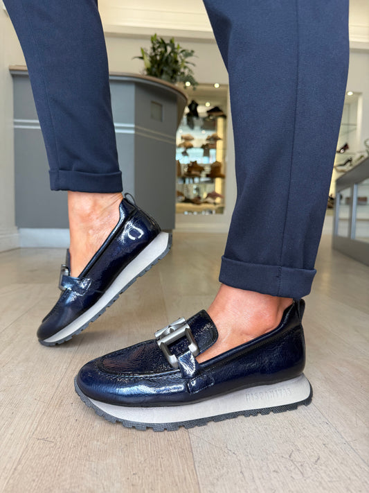 Hispanitas - Dark Navy Flexy Patent Slip On Shoe With Sporty Sole