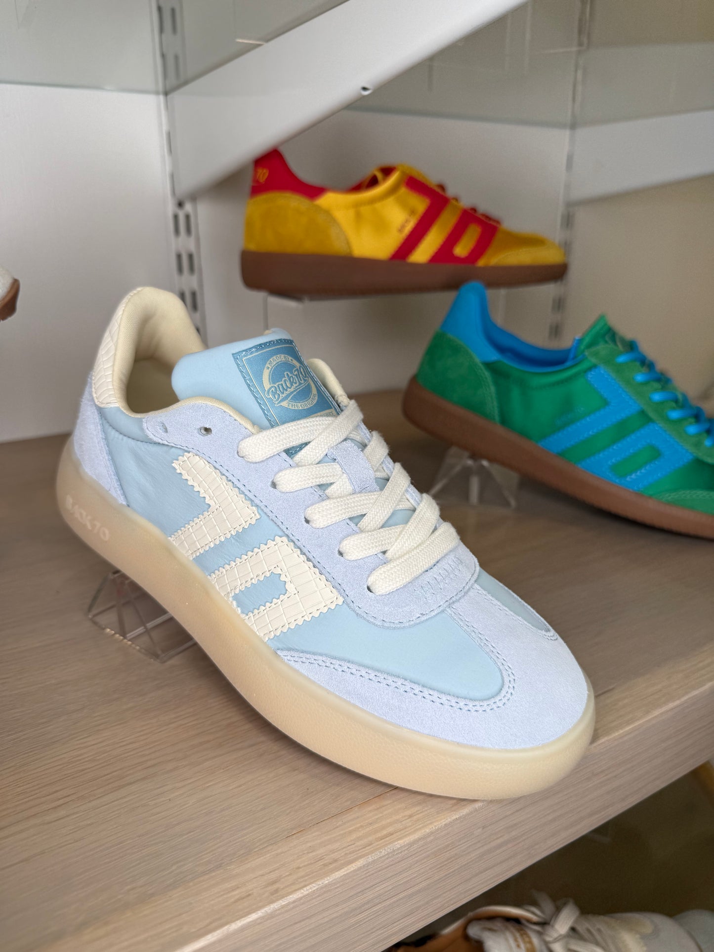 Back 70 - Sky Blue Platform Trainer With Fresh White Trim