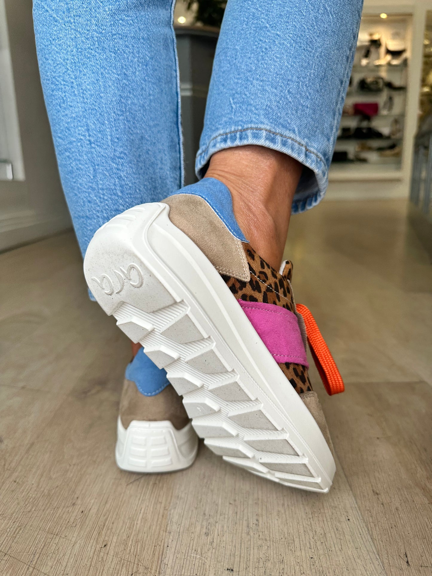 Ara - Leopard Print / Multi Coloured Trainer