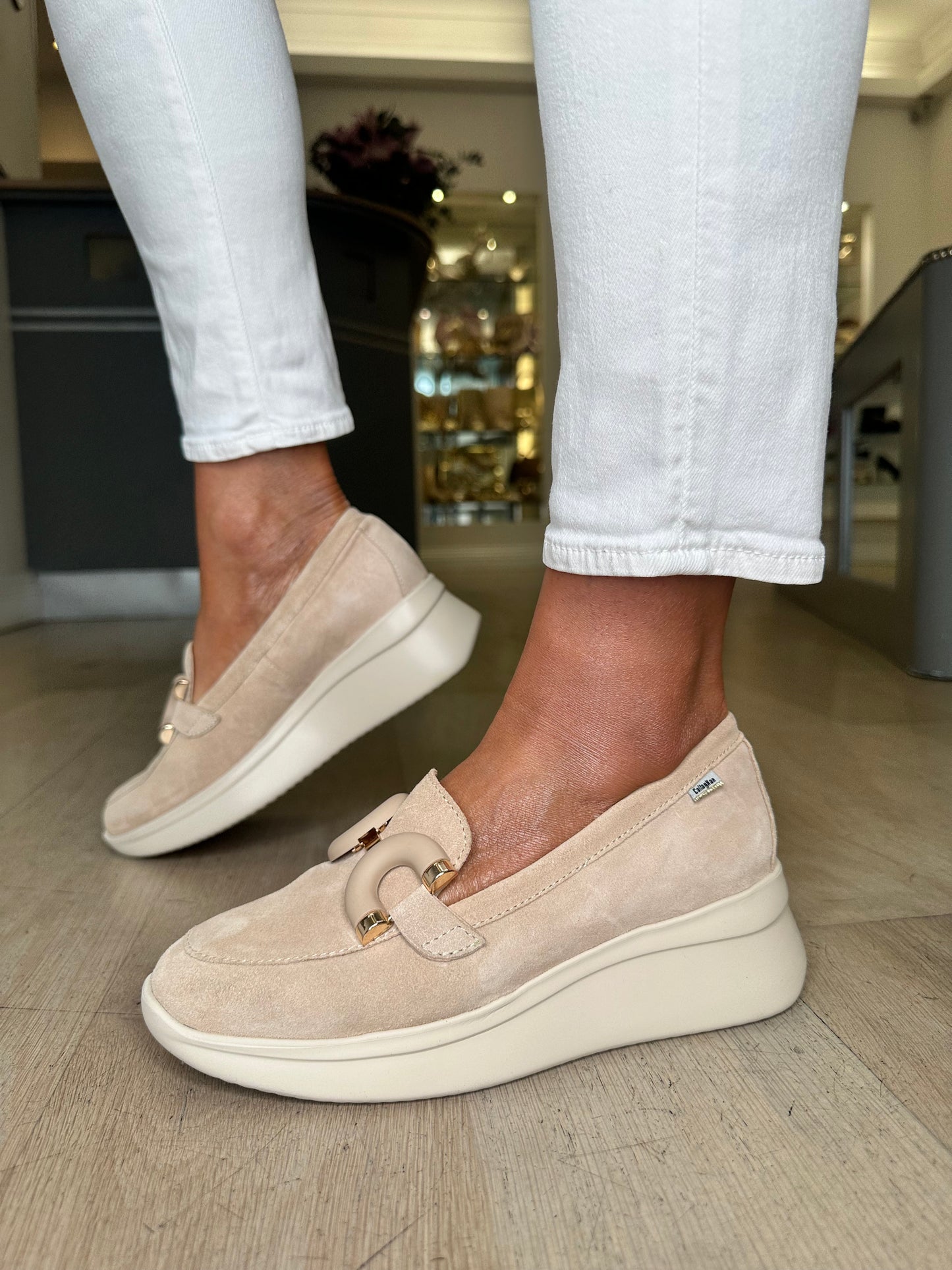 Callaghan - Sand Suede Wedge Sole Slip On Shoe