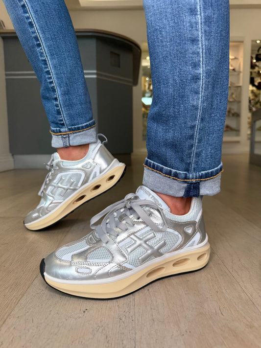 Another Trend - Metallic Silver Chunky Trainer