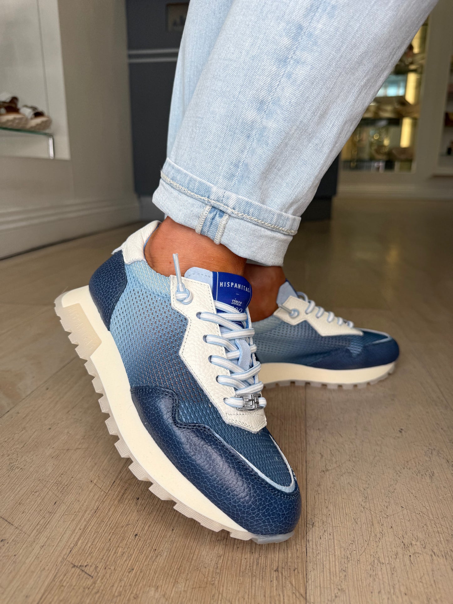Hispanitas - Multi Blue Mix Pull On Trainer