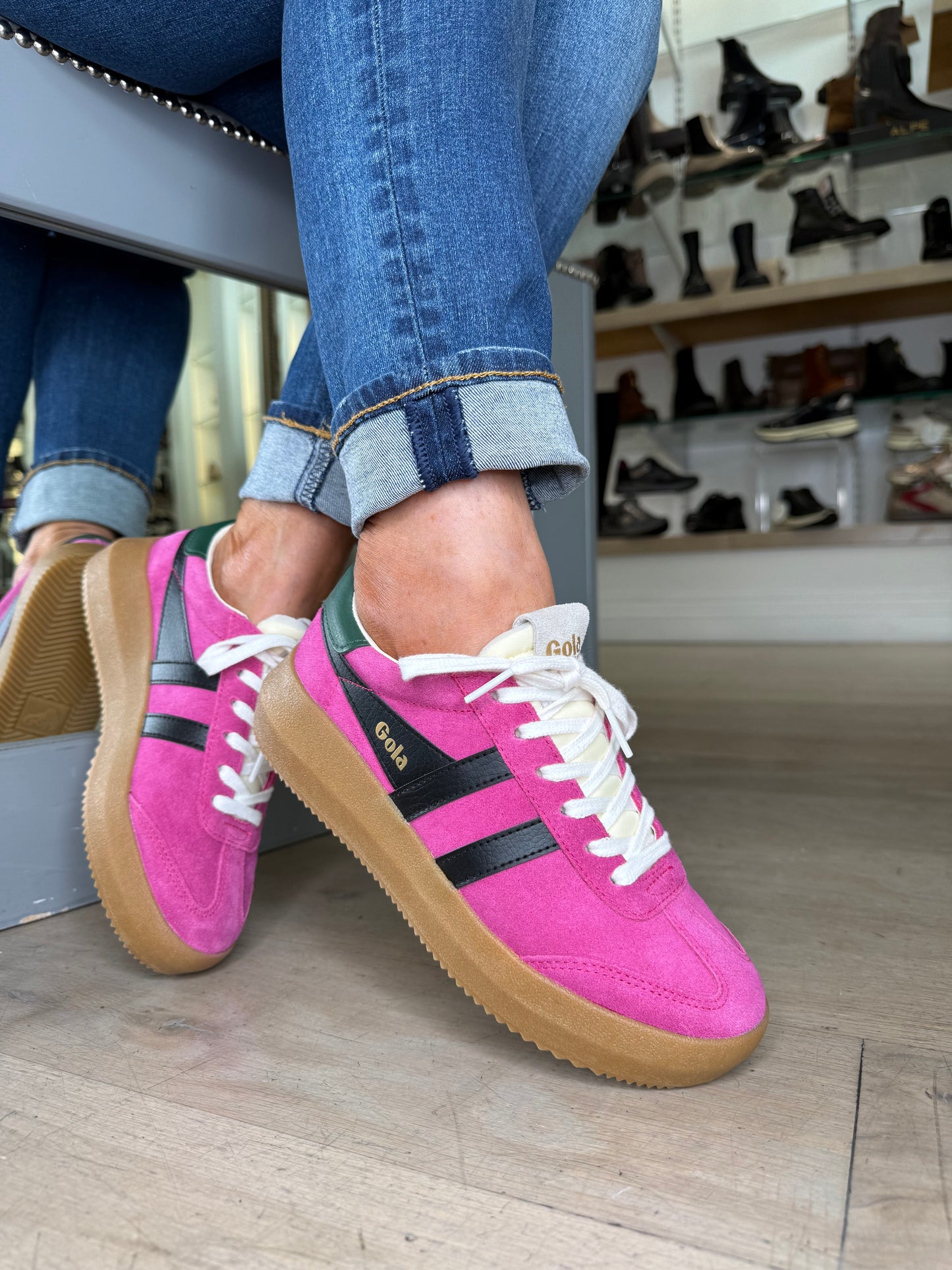 Gola - Athena Fuchsia Pink Mix Gum Sole Trainer