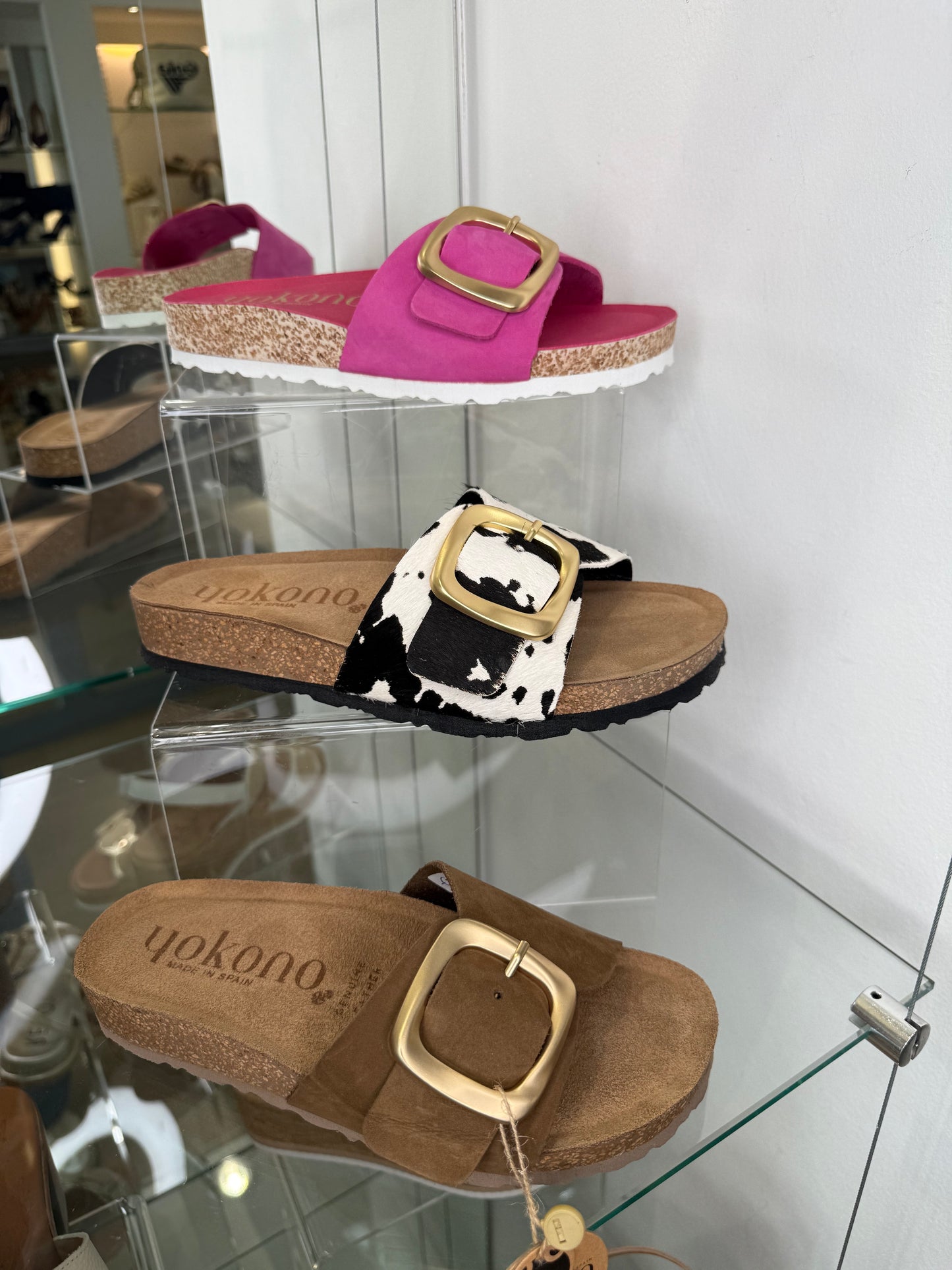 Yokono - Mocha Brown Slider With Antique Gold Buckle Trim