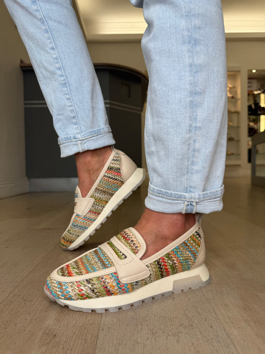 Hispanitas - Multicolour Raffia Slip On Shoe