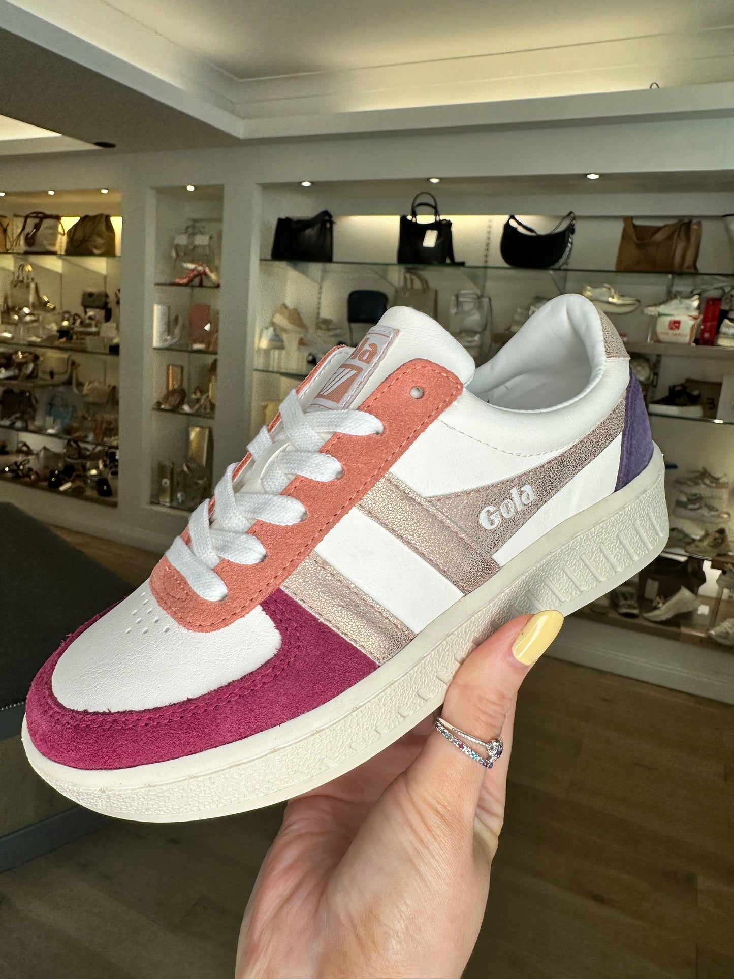 Gola - Grandslam Quadrant White/Multi Trainer