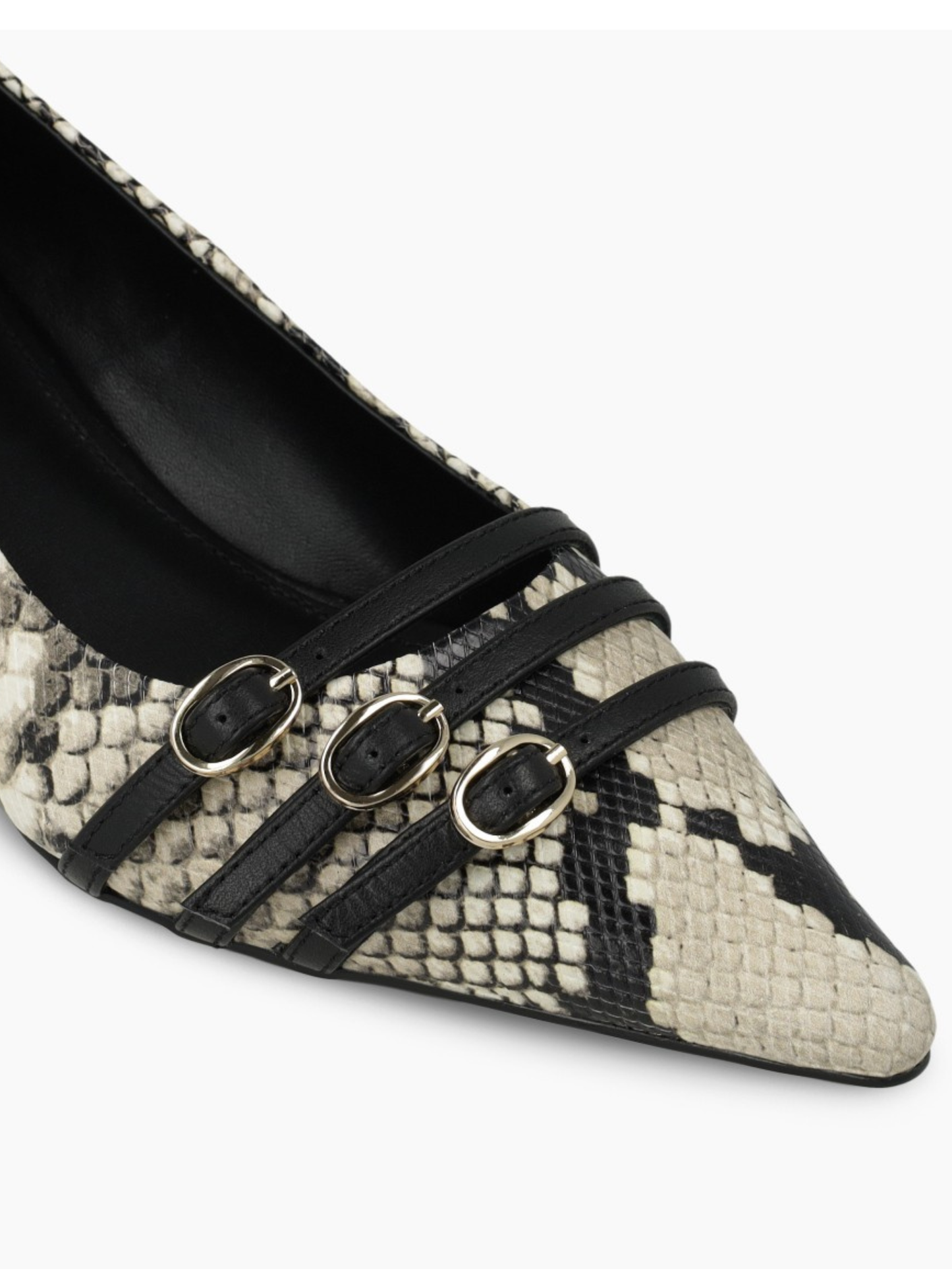 Lodi - Snake Print Flared Kitchen Heel Shoe