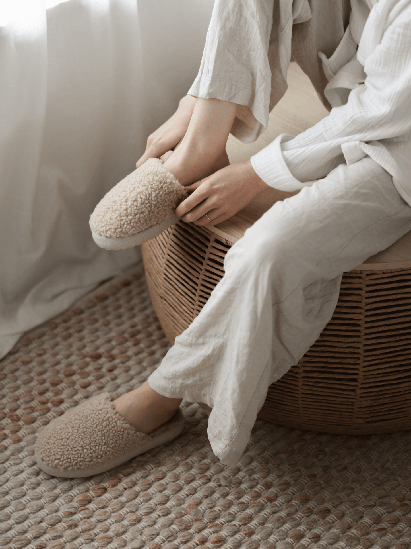 Emu Australia - Starley Macadamia/ Natural Wooly Slipper