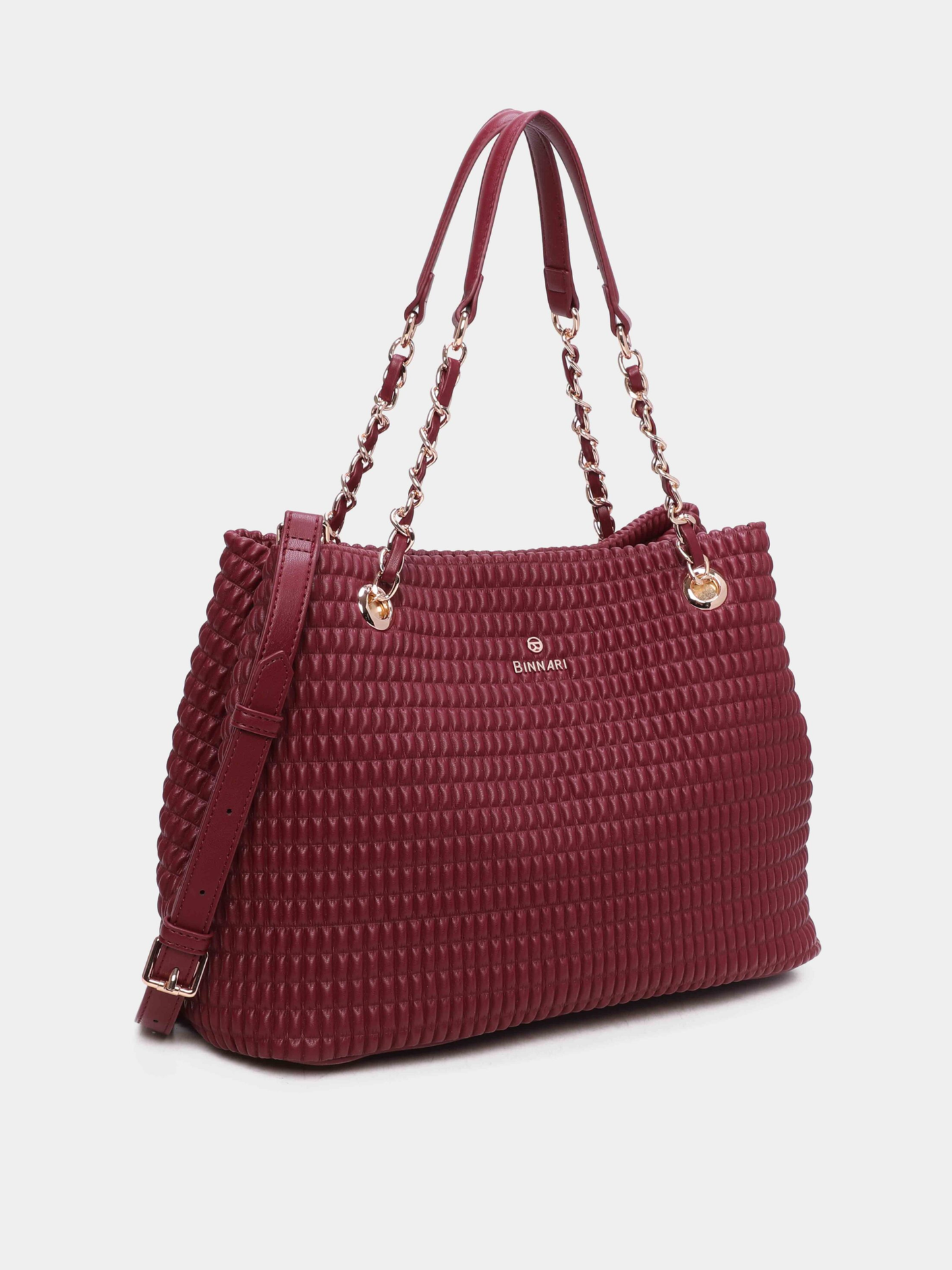 Binnari - Patty Bordeaux Large Two Handle Bag