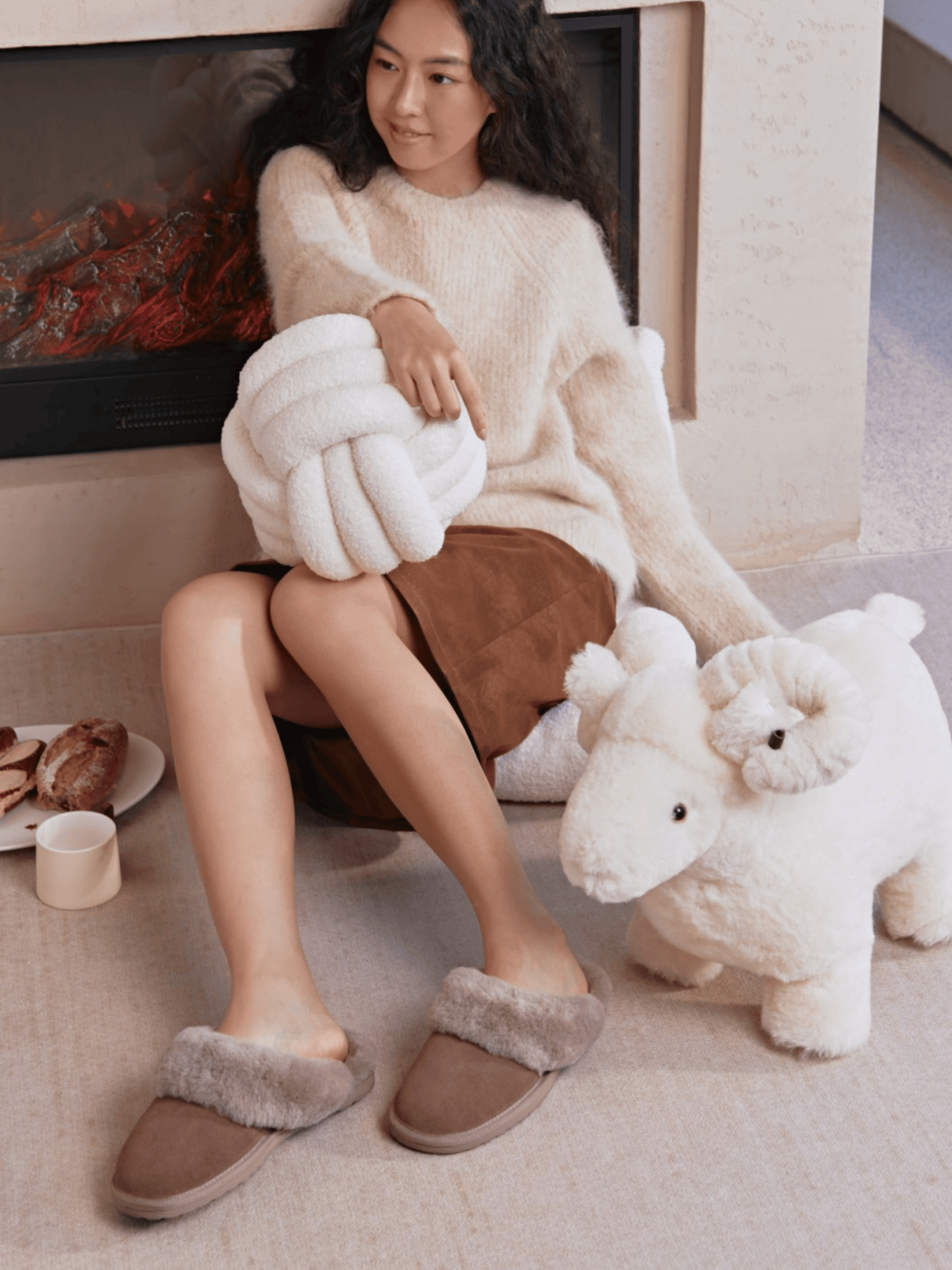 Emu Australia - Jolie Mocha/Blush Slipper