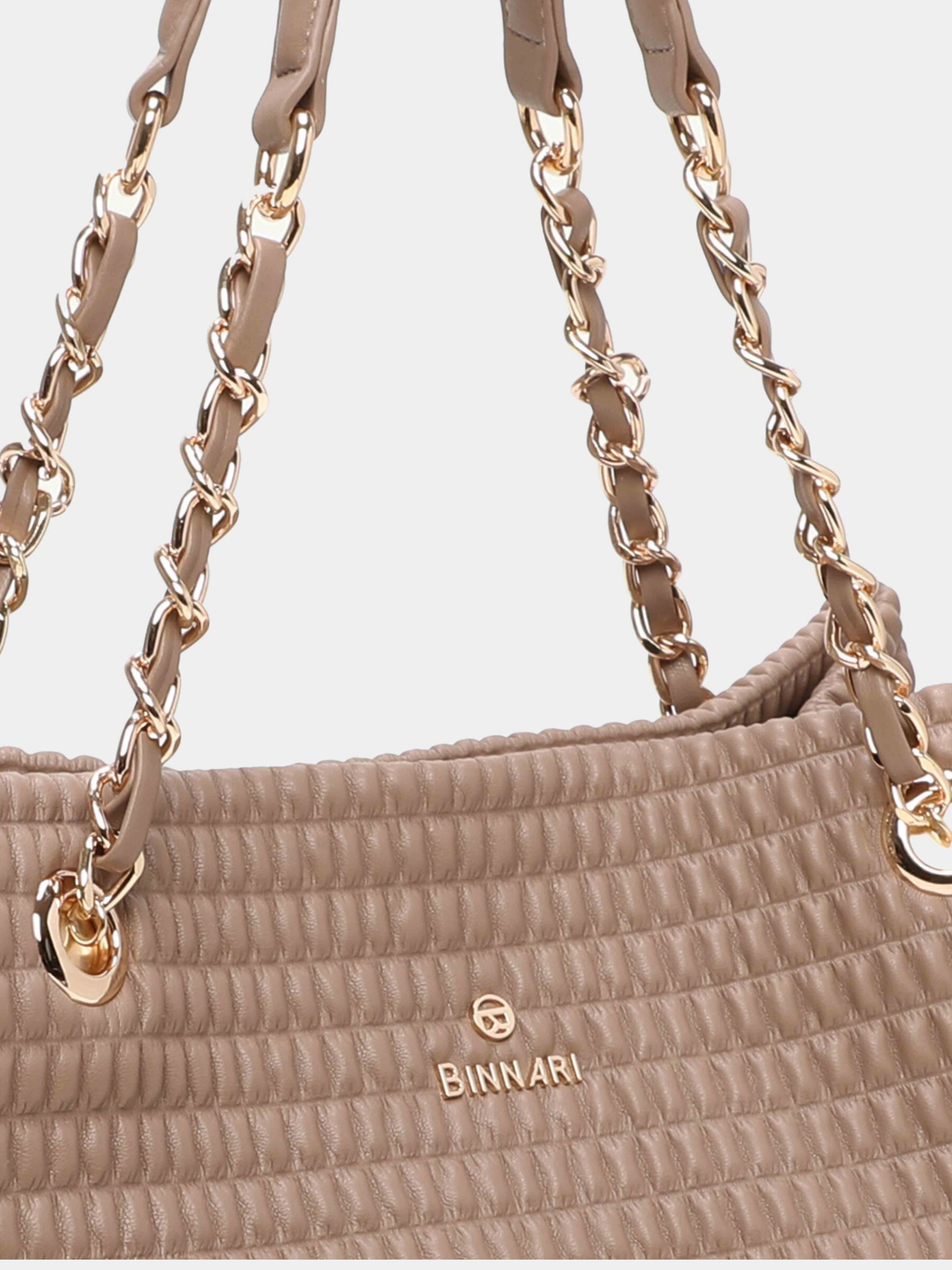 Binnari - Patty Taupe Large Two Handle Bag