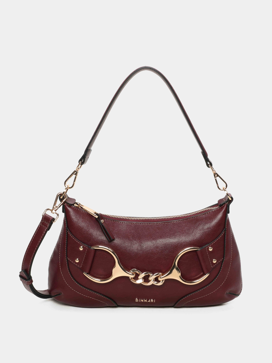 Binnari - Fanny Small Bordeaux Shoulder Bag