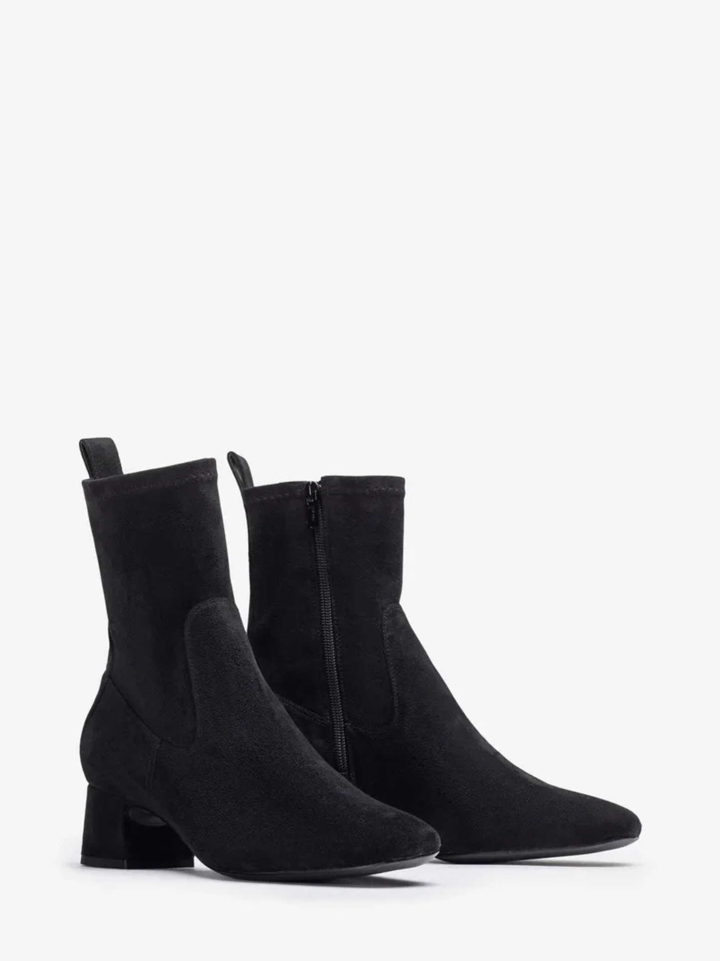 Unisa - Black Suede Low Block Heel Boot
