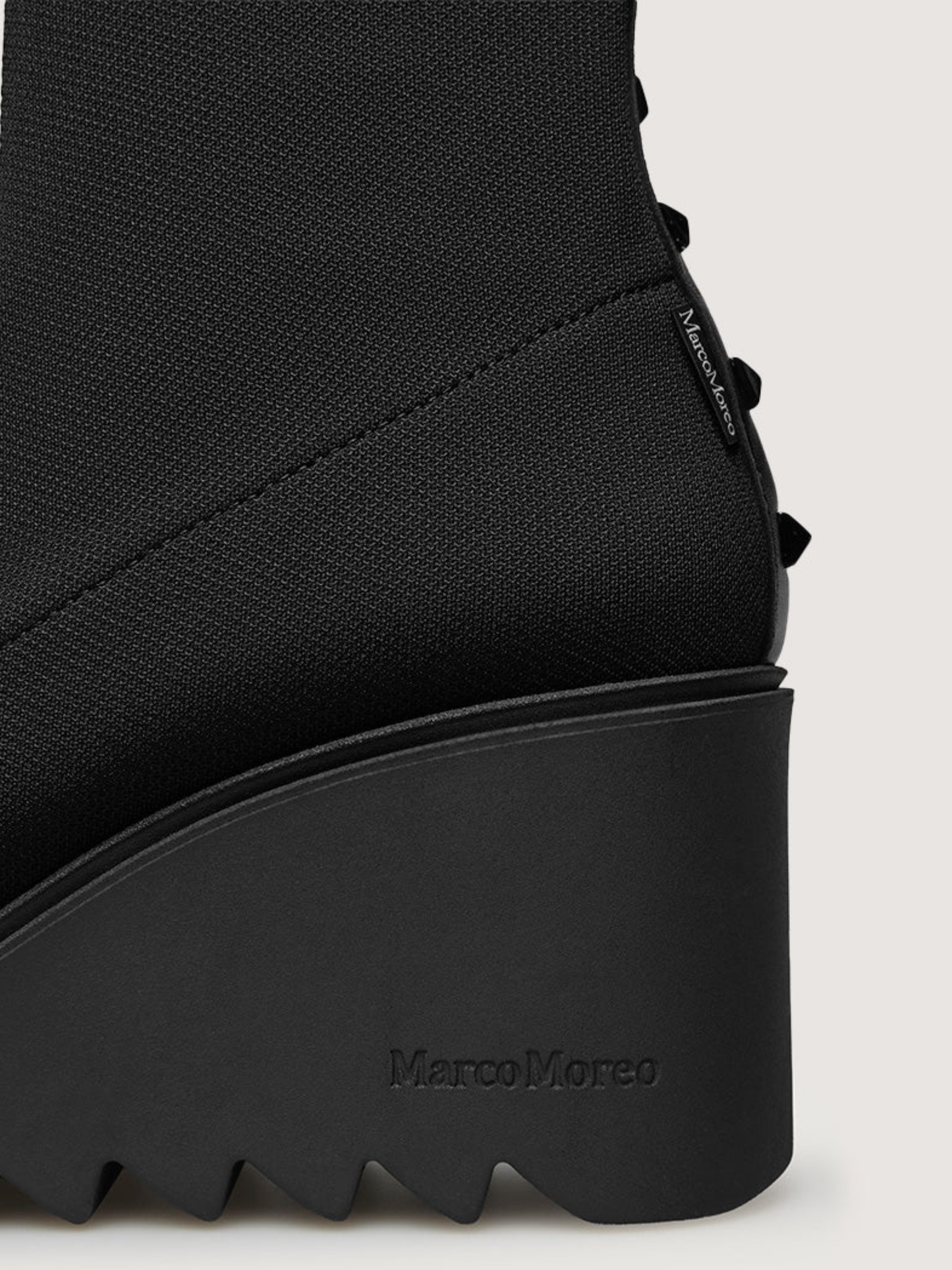 Marco Moreo - Long Black Fabric Platform Boot