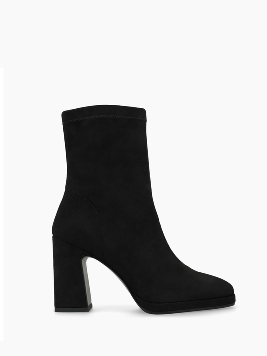 Lodi -Black Suede Block Heel Boot
