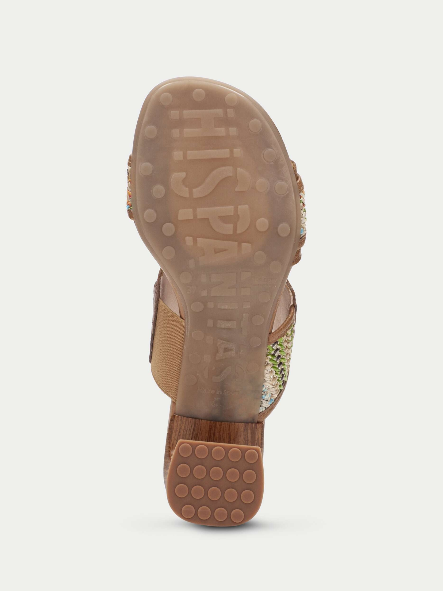 Hispanitas - Double Strap Multi Raffia Block Heel Sandal