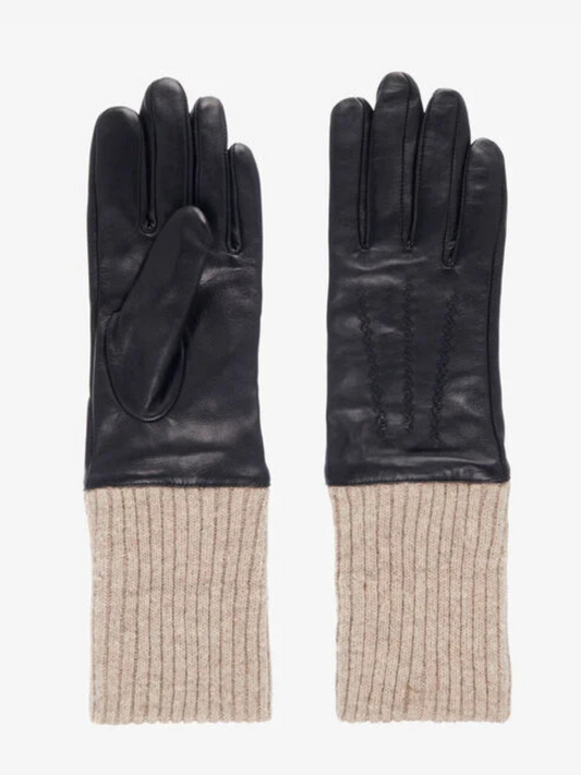 Emu Australia - Loch Black/Taupe Leather Gloves