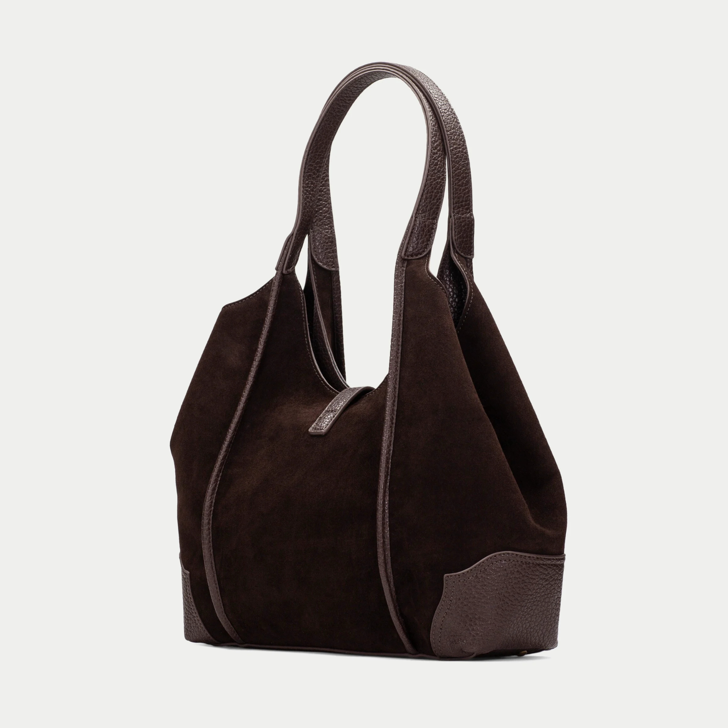 Hispanitas - Chocolate Brown Suede Hobo Bag