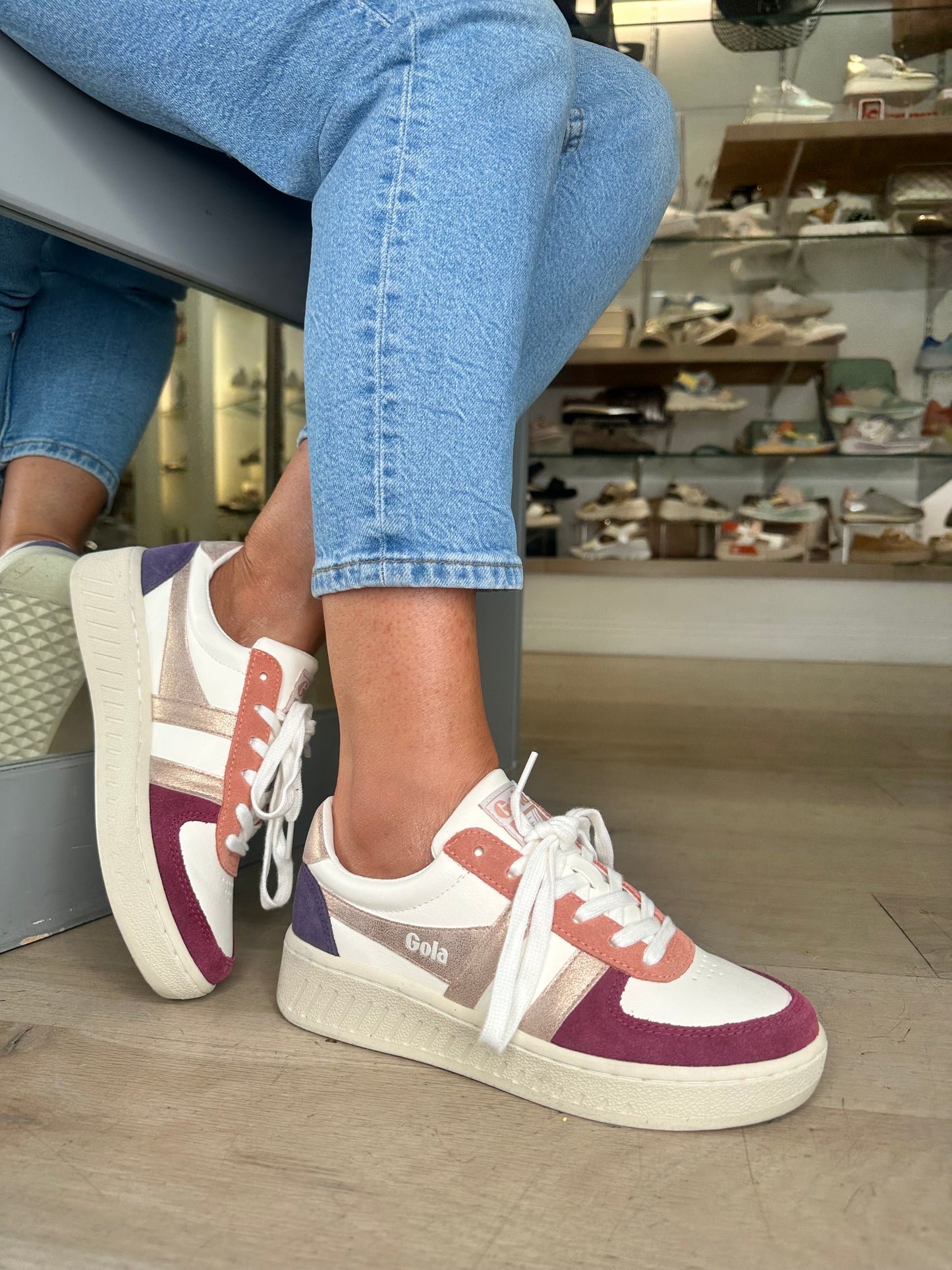Gola - Grandslam Quadrant White/Multi Trainer