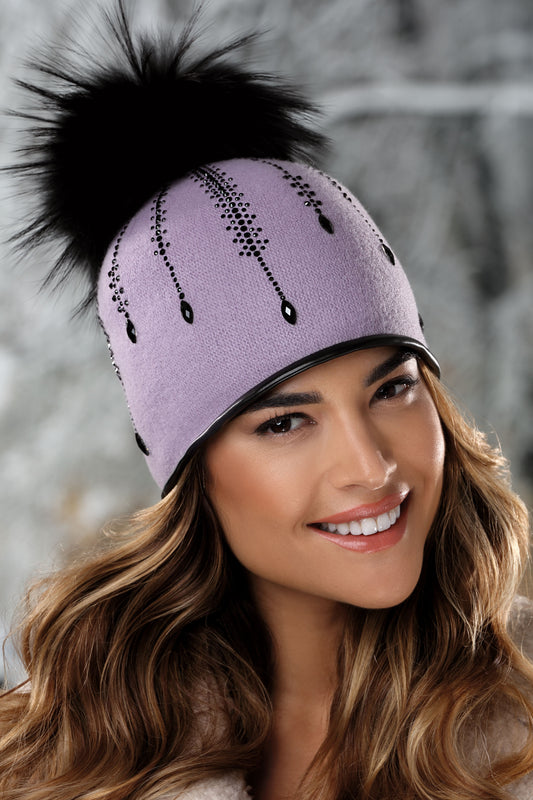 Willi Hat - Dik/604 Lavender Pompom Hat