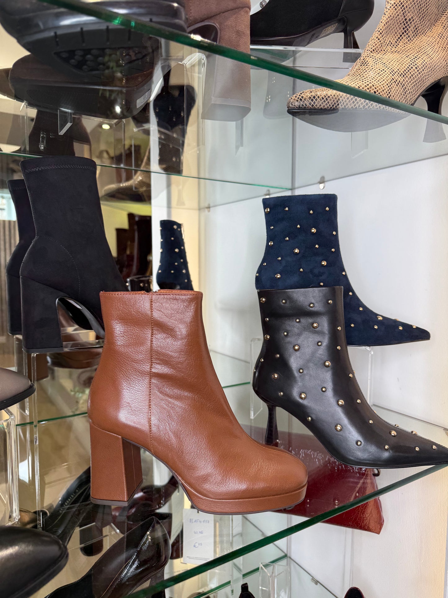 Marian - Rich Tan Leather Rounded Toe Block Heel Boot