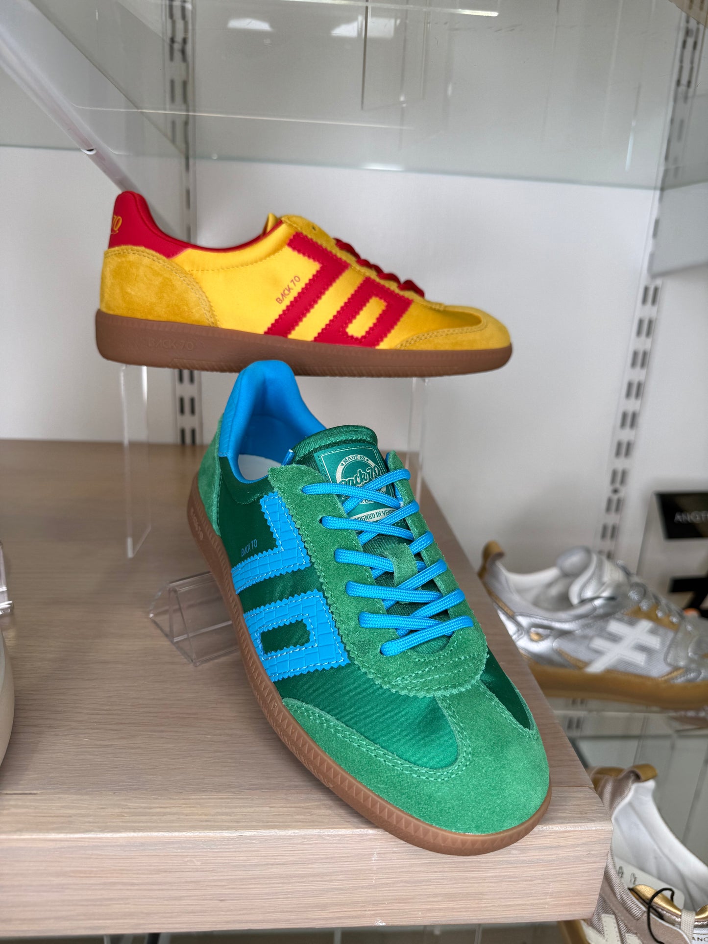 Back 70 - Vibrant Green/Blue Trim Trainer