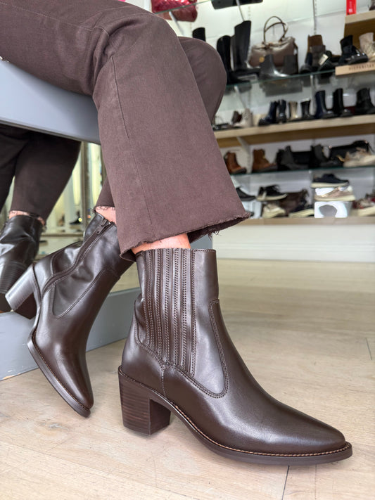 Alpe - Rich Brown Leather Western Style Boot