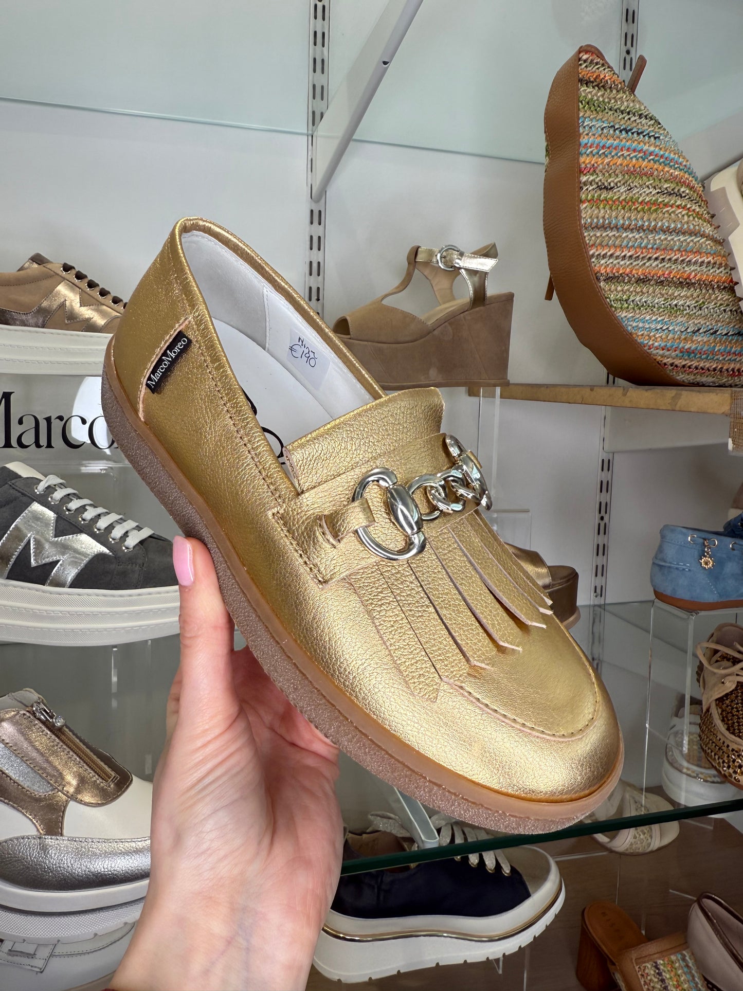 Marco Moreo - Antique Gold Loafer Style Shoe With Gum Sole
