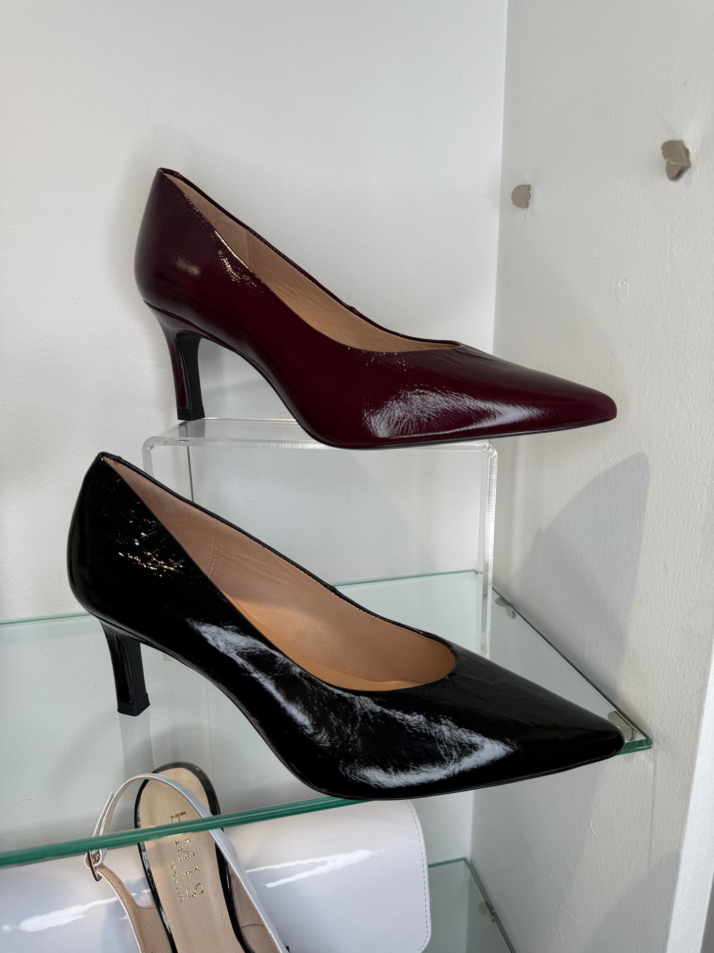 Unisa - Rich Wine Flexy Patent Mid Heel Classic Court Shoe