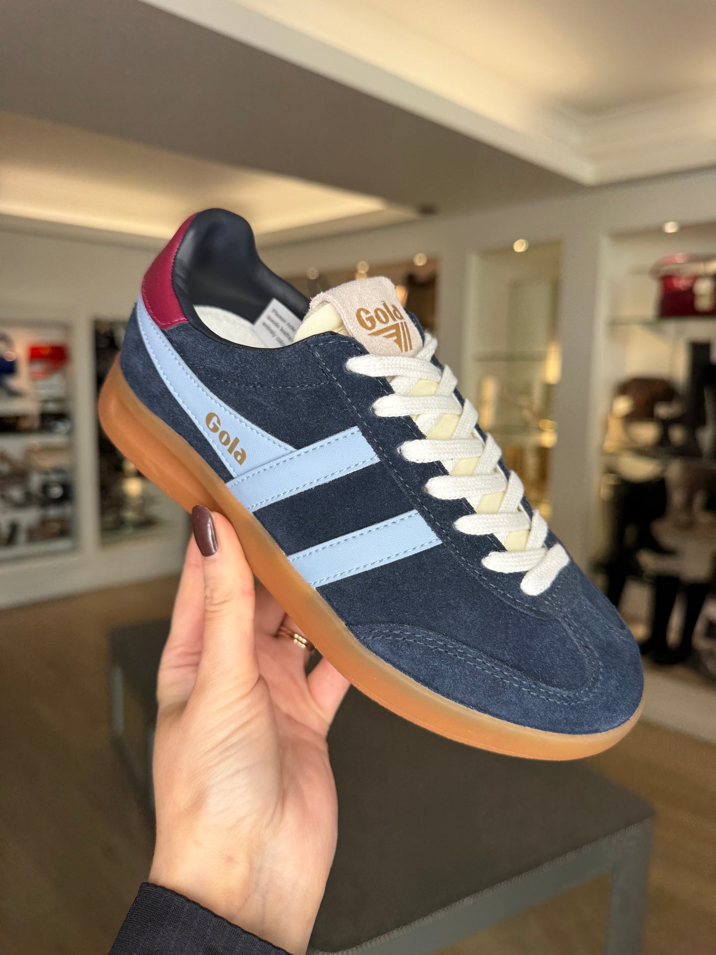 Gola - Cyclone Navy Mix Gum Sole Trainer