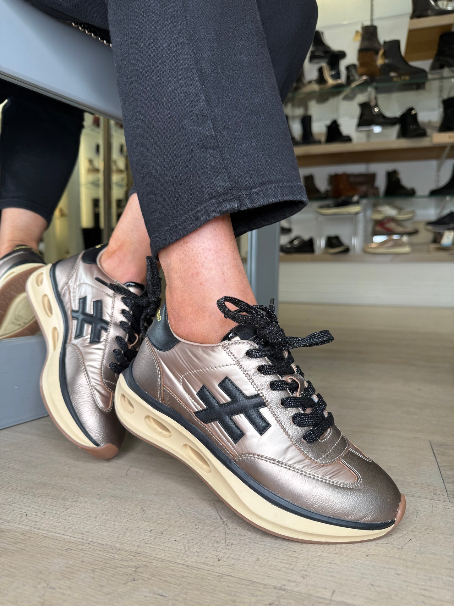 Another Trend - Metallic Bronze Sporty Sole Trainer
