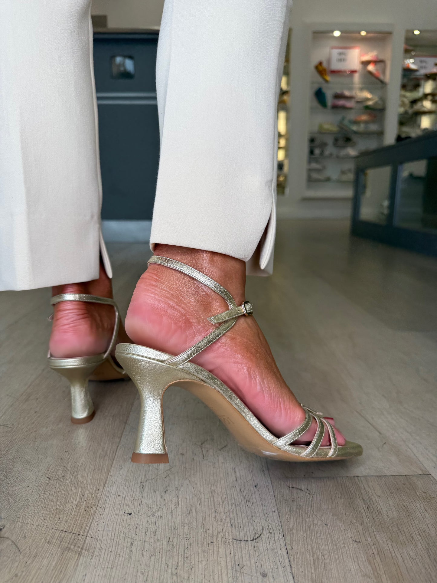 Lodi -Luki Gold Barely There Sandal