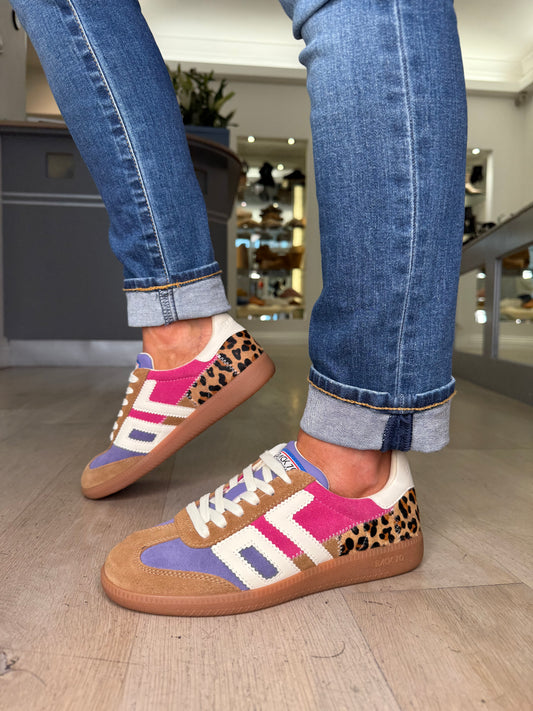 Back 70 - Squid Purple/Pink Suede Mix Tan Trainer