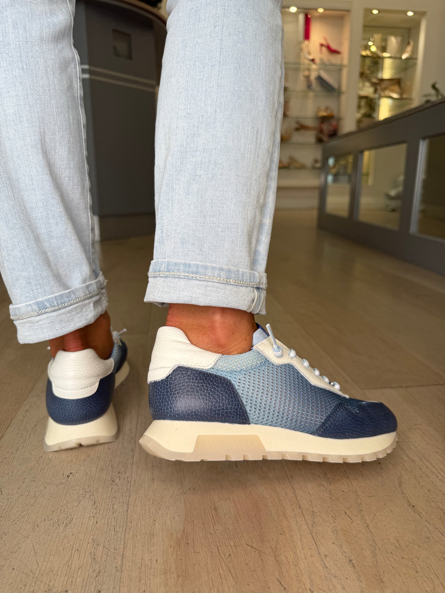 Hispanitas - Multi Blue Mix Pull On Trainer