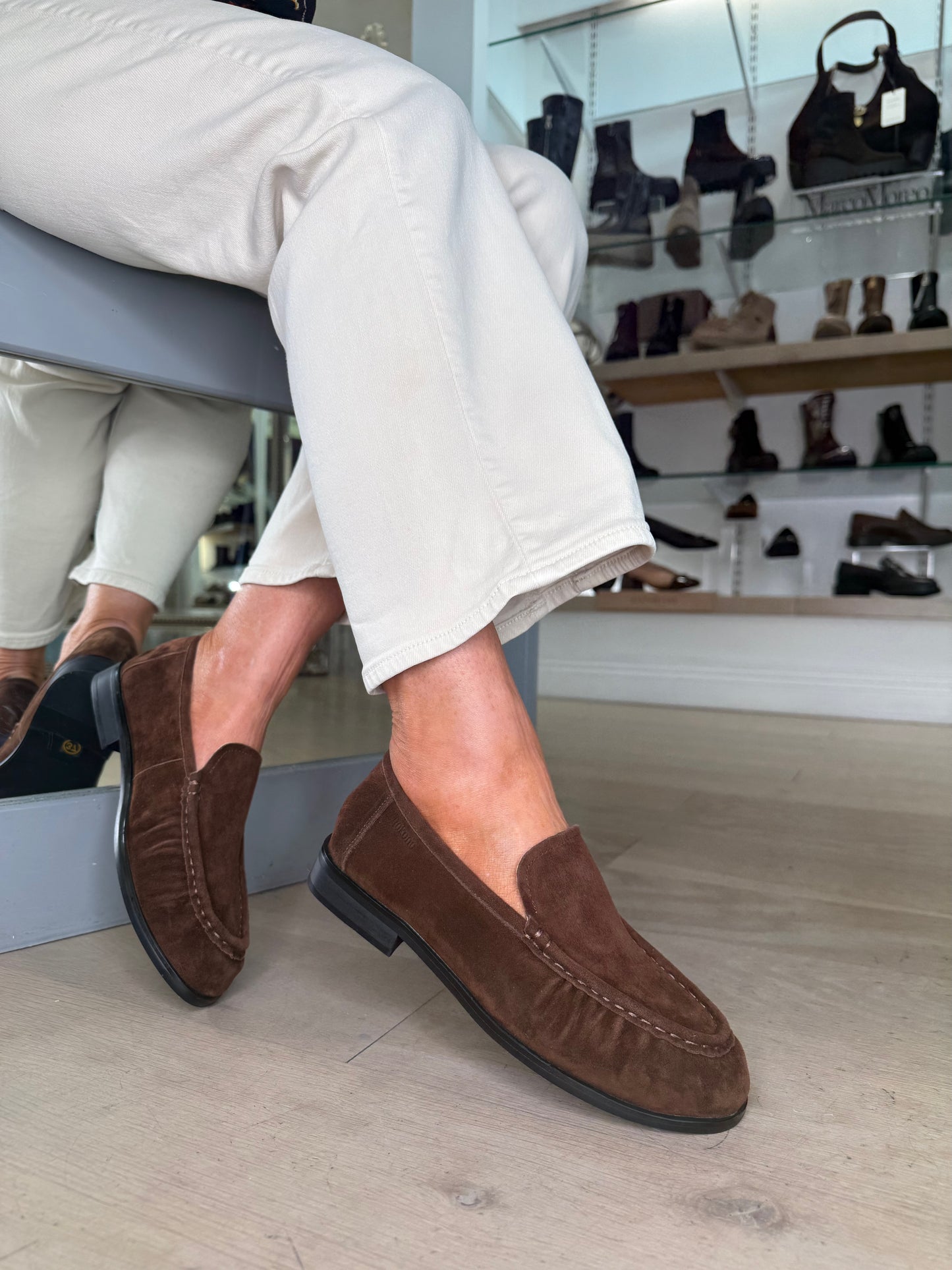 Yokono - Chocolate Brown Suede Moccasin Style Loafer