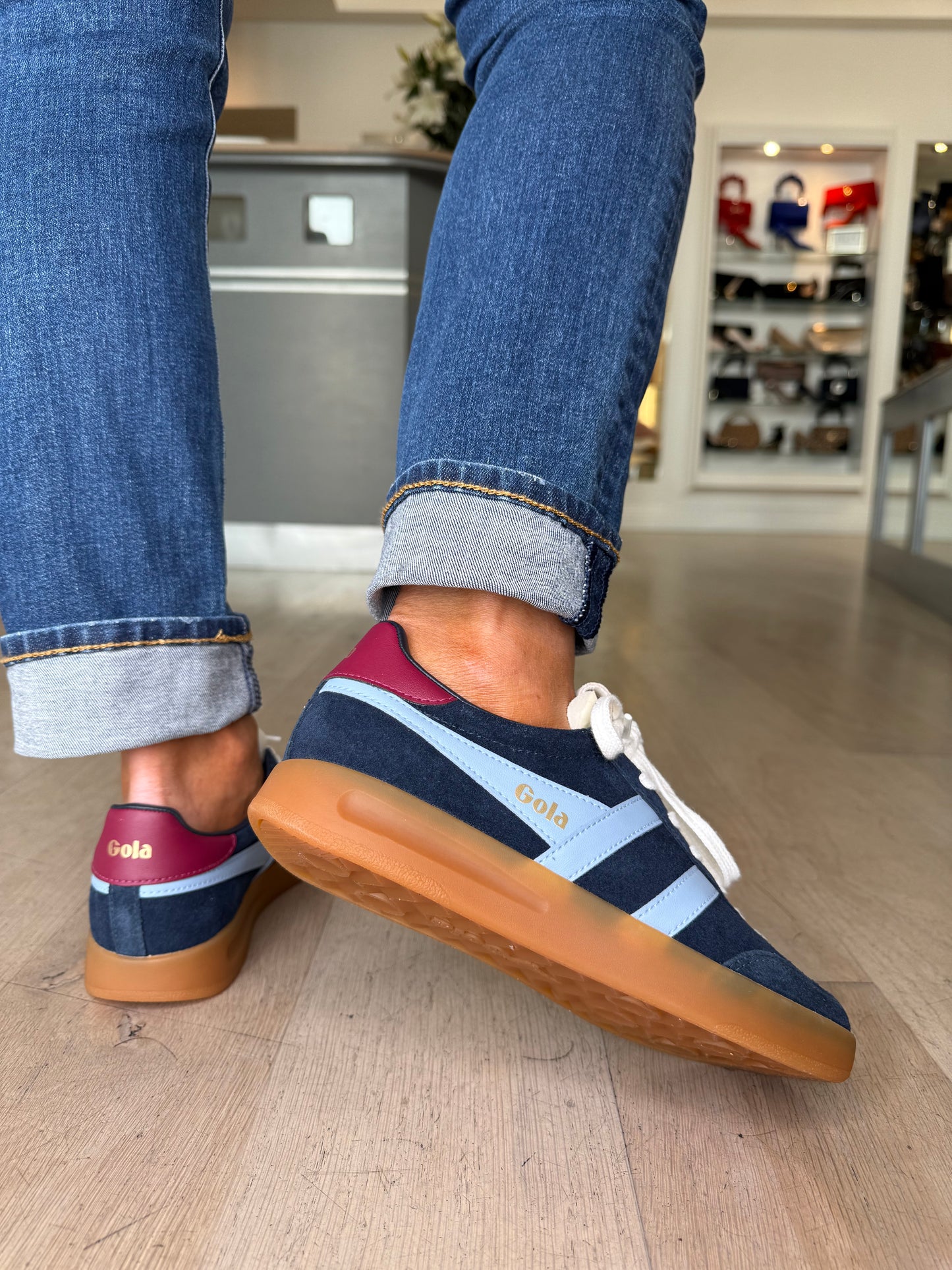 Gola - Cyclone Navy Mix Gum Sole Trainer