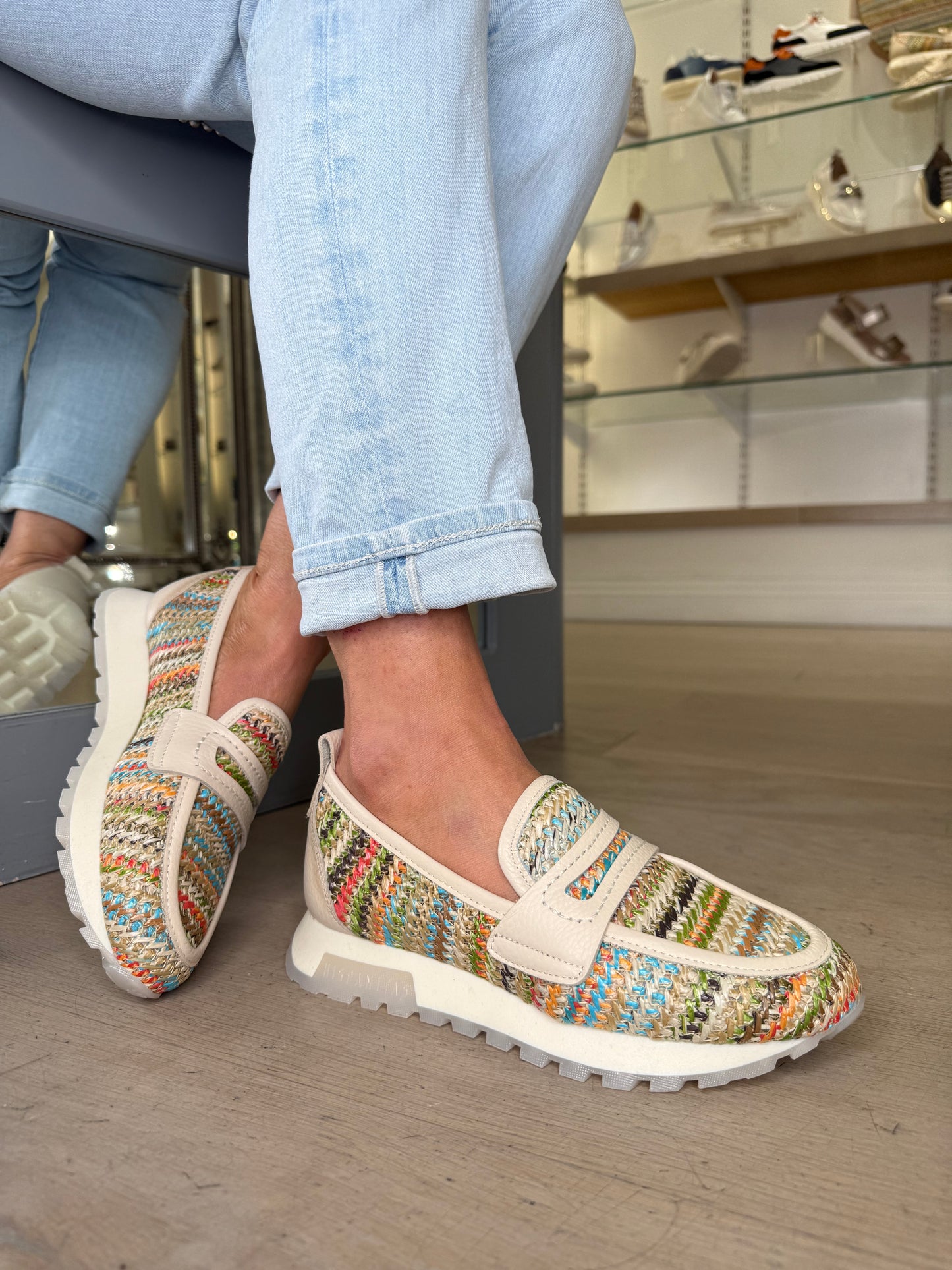 Hispanitas - Multicolour Raffia Slip On Shoe