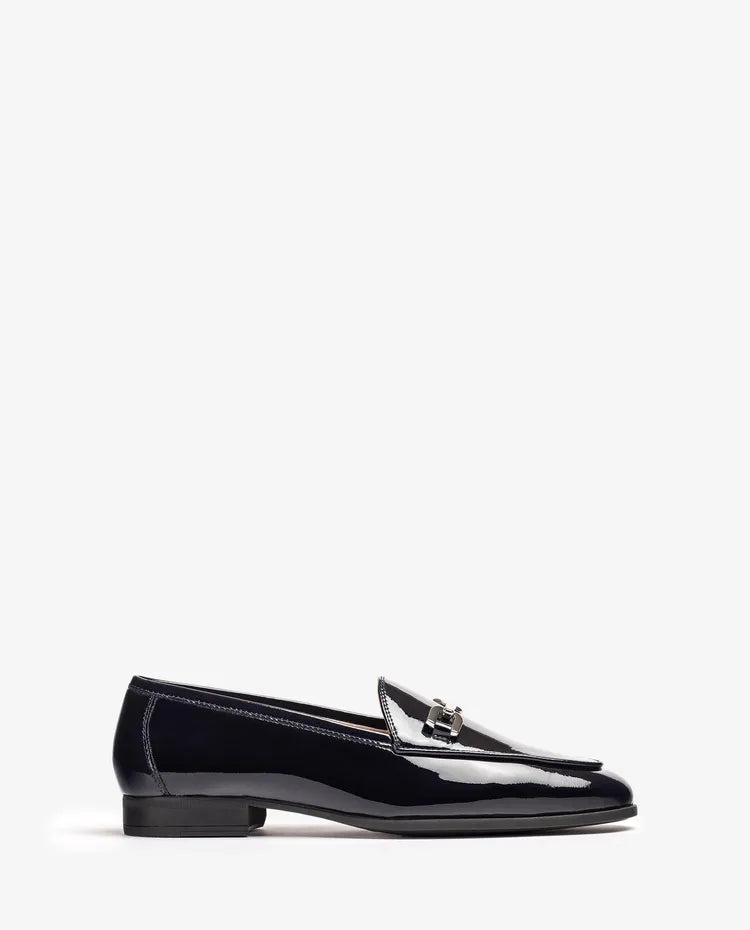 Unisa - Navy Patent Leather Round Toe Loafer