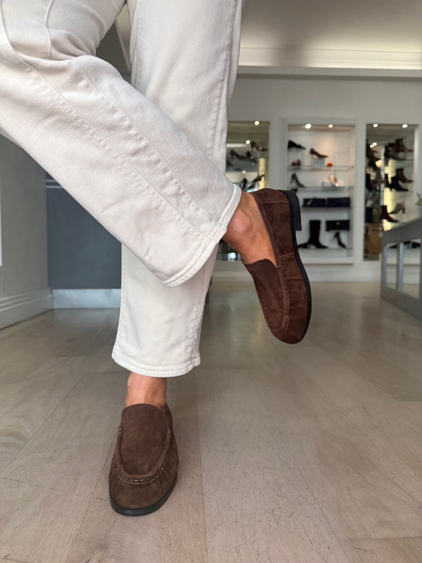 Yokono - Chocolate Brown Suede Moccasin Style Loafer