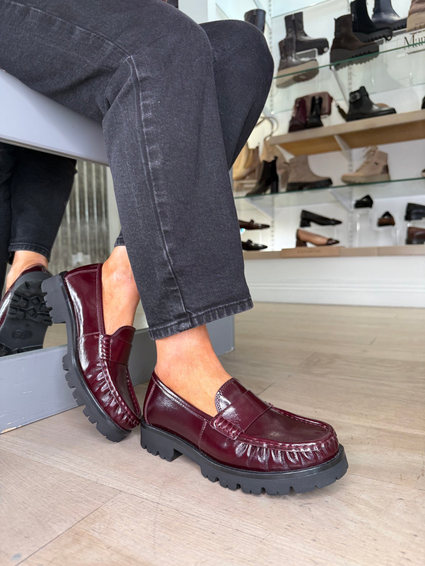 Unisa - Rich Wine Leather Slip On Loafer